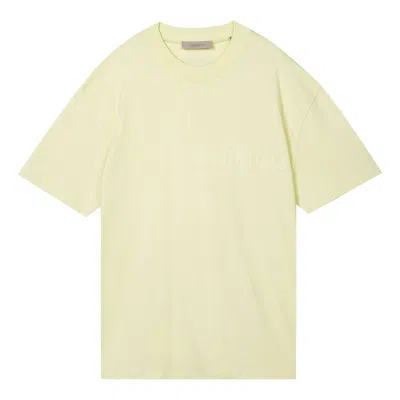 Essentials Fear Of God  Fw22 Short Sleeve Tee Canary In Neutral