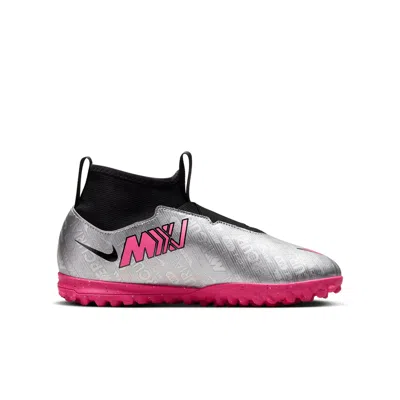 Nike (gs)  Jr Mercurial Superfly 9 Acad 25 Tf Turf 'silver Hyper Pink' In Gray