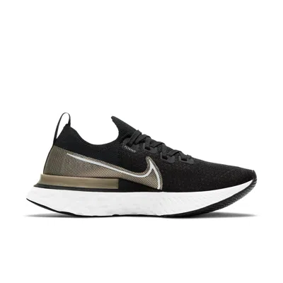 Nike (wmns)  React Infinity Run Flyknit Premium 'black Metallic Gold Silk'