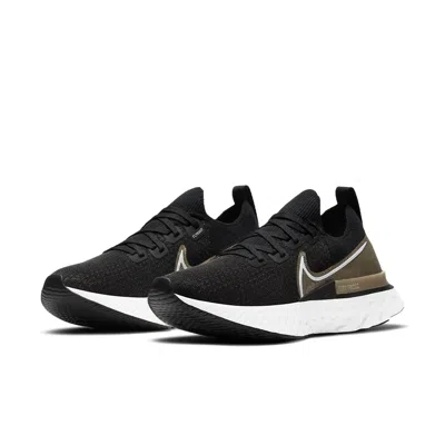 Nike (wmns)  React Infinity Run Flyknit Premium 'black Metallic Gold Silk'