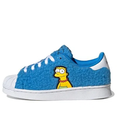 Adidas Originals (ps) Adidas The Simpsons X Superstar 'marge Simpson' In Blue