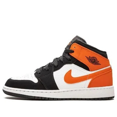 Air Jordan (gs)  1 Mid 'shattered Backboard' In Black