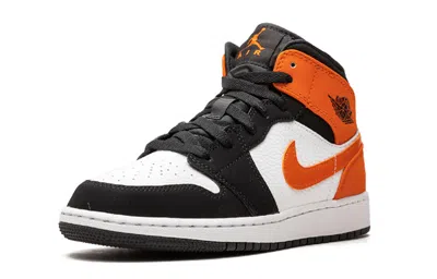Air Jordan (gs)  1 Mid 'shattered Backboard' In Black
