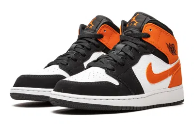 Air Jordan (gs)  1 Mid 'shattered Backboard' In Black