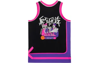 Li-ning Badfive Cartoon Graphic Basketball Jersey 'black Pink Purple'