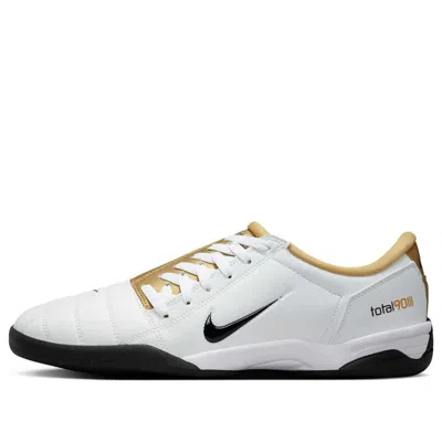 Nike T90 Metallic Leather Sneakers In White