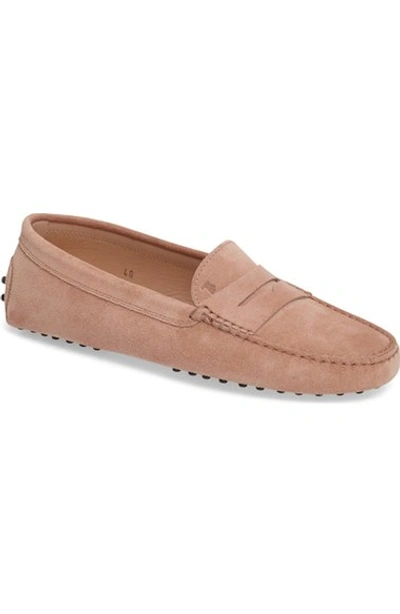 Tod's 'gommini' Driving Moccasin In Beige