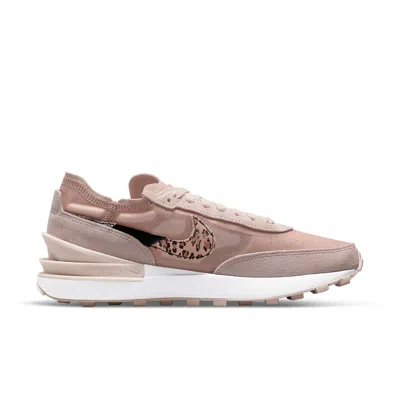 Nike Waffle One "fossil Stone Leopard" Sneakers In Pink