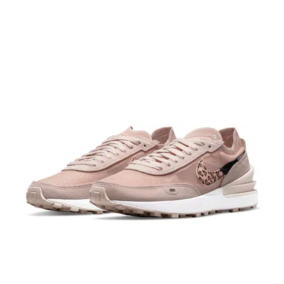 Nike Waffle One "fossil Stone Leopard" Sneakers In Pink
