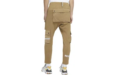 Nike Sportswear City Made Multiple Pockets Reflective Logo Knit Casual Pants Brown In Neutral