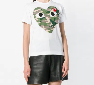 Comme Des Garçons Play Comme Des Garcons Play Women's Heart Tee In White
