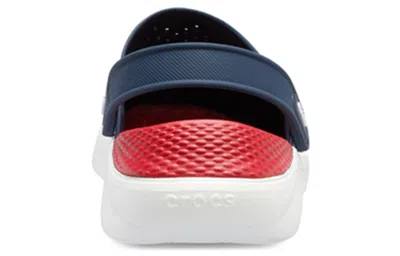 Crocs Literide Shoe Beach Sandals Unisex Blue Red In Navy/pepper | ModeSens