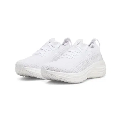 Puma Foreverrun Nitro Knit Sneakers In White In White