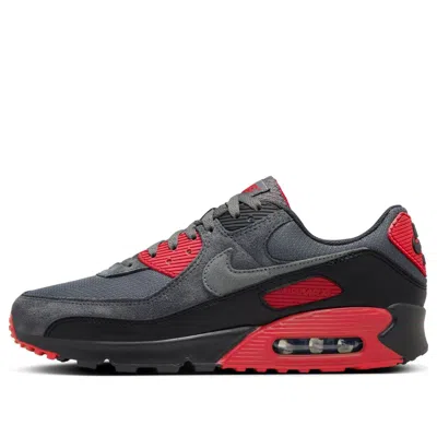 Nike Air Max 90 Smoke Grey Fire Red In Gray
