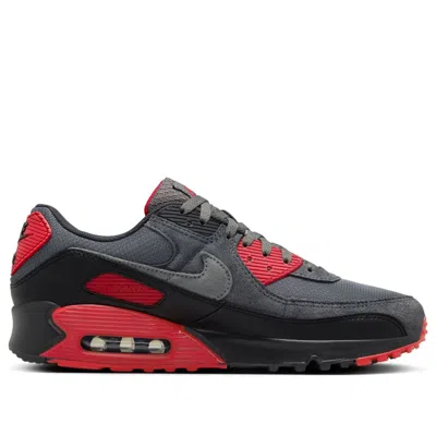 Nike Air Max 90 Smoke Grey Fire Red In Gray