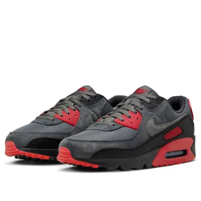 Nike Air Max 90 Smoke Grey Fire Red In Gray