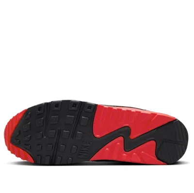 Nike Air Max 90 Smoke Grey Fire Red In Gray