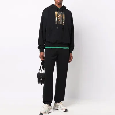 Off-white Fw21 Pattern Alphabet Printing Drawstring Pullover Version Black