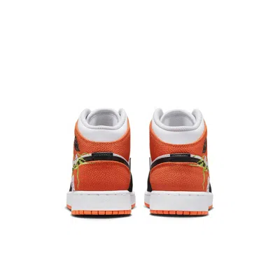 Air Jordan (gs)  1 Mid 'floral' In Black