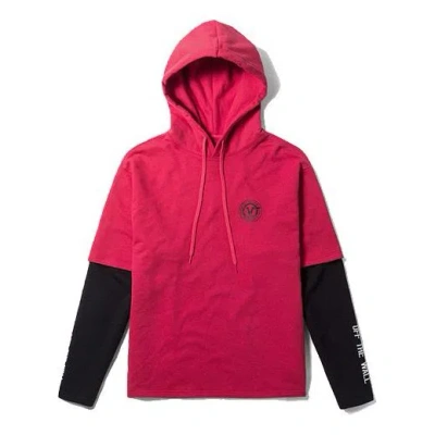 Vans Red Black Colorblock Alphabet Printing Couple Style Red In Pink