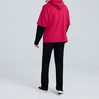 Vans Red Black Colorblock Alphabet Printing Couple Style Red In Pink