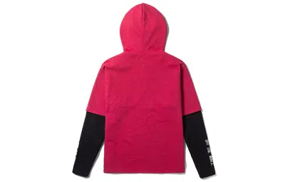 Vans Red Black Colorblock Alphabet Printing Couple Style Red In Pink