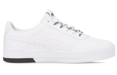 Puma (wmns)  Carina Logomania Sneakers White/black In Multi