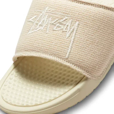 Nike X Stussy Benassi Slides In Metallic