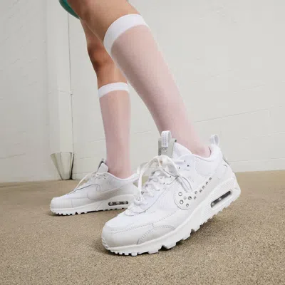 Nike (wmns)  Air Max 90 'white Metallic Silver' In Multi