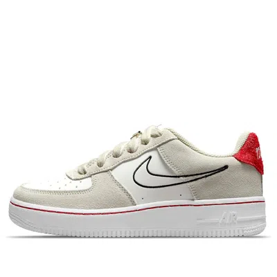 Nike (gs)  Air Force 1 Lv8 S50 'light Stone University Red' In Multi