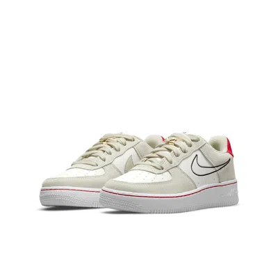 Nike (gs)  Air Force 1 Lv8 S50 'light Stone University Red' In Multi