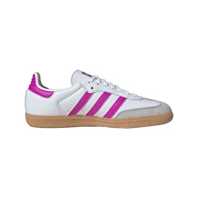 Adidas Originals (ps) Adidas Samba Og 'cloud White Purple Burst' In Red