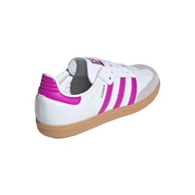 Adidas Originals (ps) Adidas Samba Og 'cloud White Purple Burst' In Red