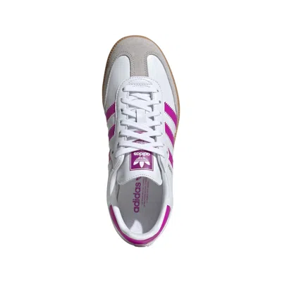 Adidas Originals (ps) Adidas Samba Og 'cloud White Purple Burst' In Red