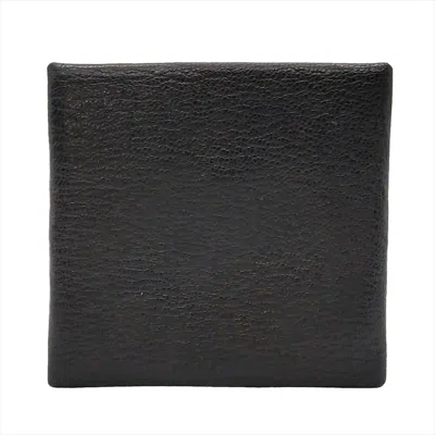 Pre-owned Hermes Black Chevre Leather Coin Purse/coin Case ()