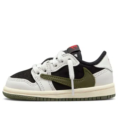 Air Jordan (td)  1 Retro Low Og Sp X Travis Scott  'olive' In White
