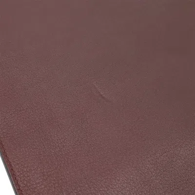 Pre-owned Hermes Bordeaux Leather Clutch Bag ()