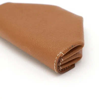 Pre-owned Hermes Brown Leather Coin Purse/coin Case ()