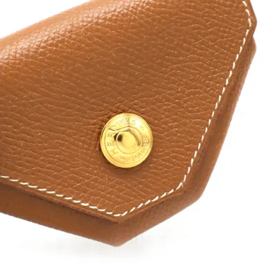 Pre-owned Hermes Brown Leather Coin Purse/coin Case ()