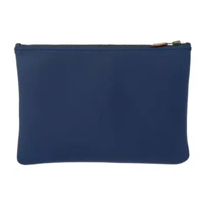 Pre-owned Hermes Navy Polyamide Clutch Bag Pouch ()