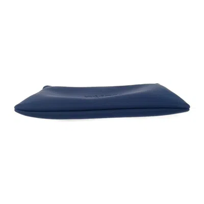 Pre-owned Hermes Navy Polyamide Clutch Bag Pouch ()