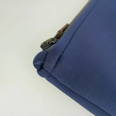 Pre-owned Hermes Navy Polyamide Clutch Bag Pouch ()