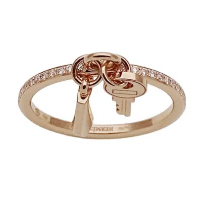 Pre-owned Hermes Pink Gold Pink Gold (18k) Band Ring ()