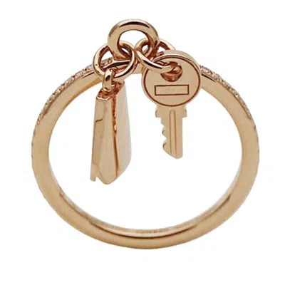Pre-owned Hermes Pink Gold Pink Gold (18k) Band Ring ()