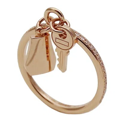 Pre-owned Hermes Pink Gold Pink Gold (18k) Band Ring ()