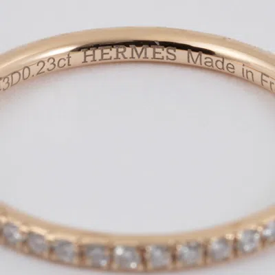 Pre-owned Hermes Pink Gold Pink Gold (18k) Wedding Ring ()