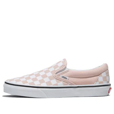 Vans Classic Slip-on Color Theory Checkerboard Sneakers In Pink