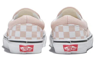 Vans Classic Slip-on Color Theory Checkerboard Sneakers In Pink