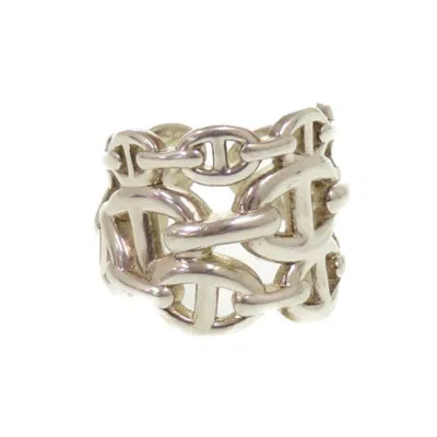 Pre-owned Hermes Silver Silver 925 Band Ring ()