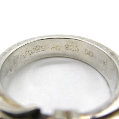 Pre-owned Hermes Silver Silver 925 Band Ring ()
